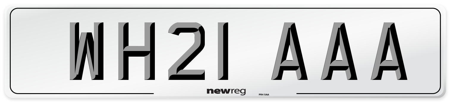 WH21 AAA Number Plate from New Reg